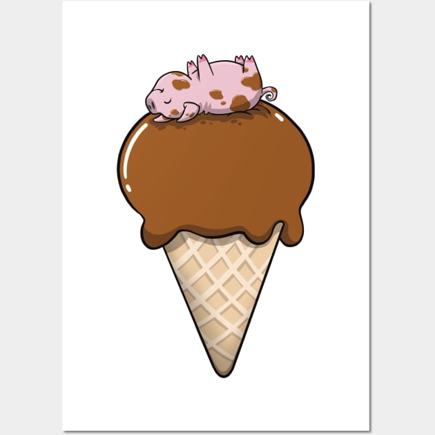 Piggy Flavored IceCream Wall Art by Narwhal-Scribbles